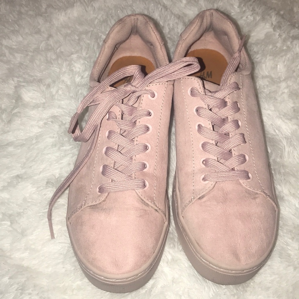 H&M Pink Suede Sneakers
